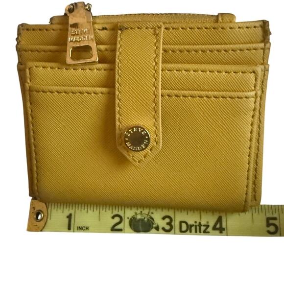 Steve Madden Mustard Yellow Credit Card Wallet - Picture 3 of 6